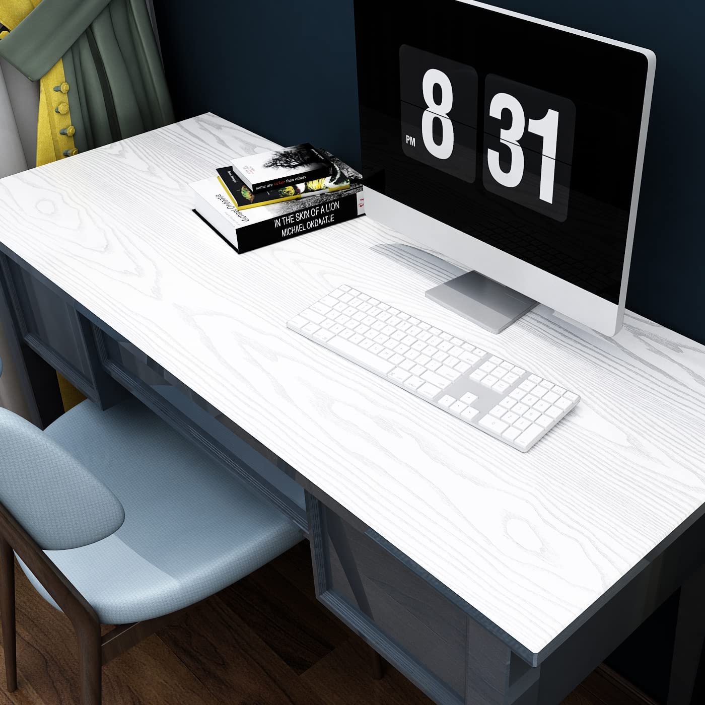 White Wooden Textured Removable Wallpaper Peel & Stick GREEWELT®