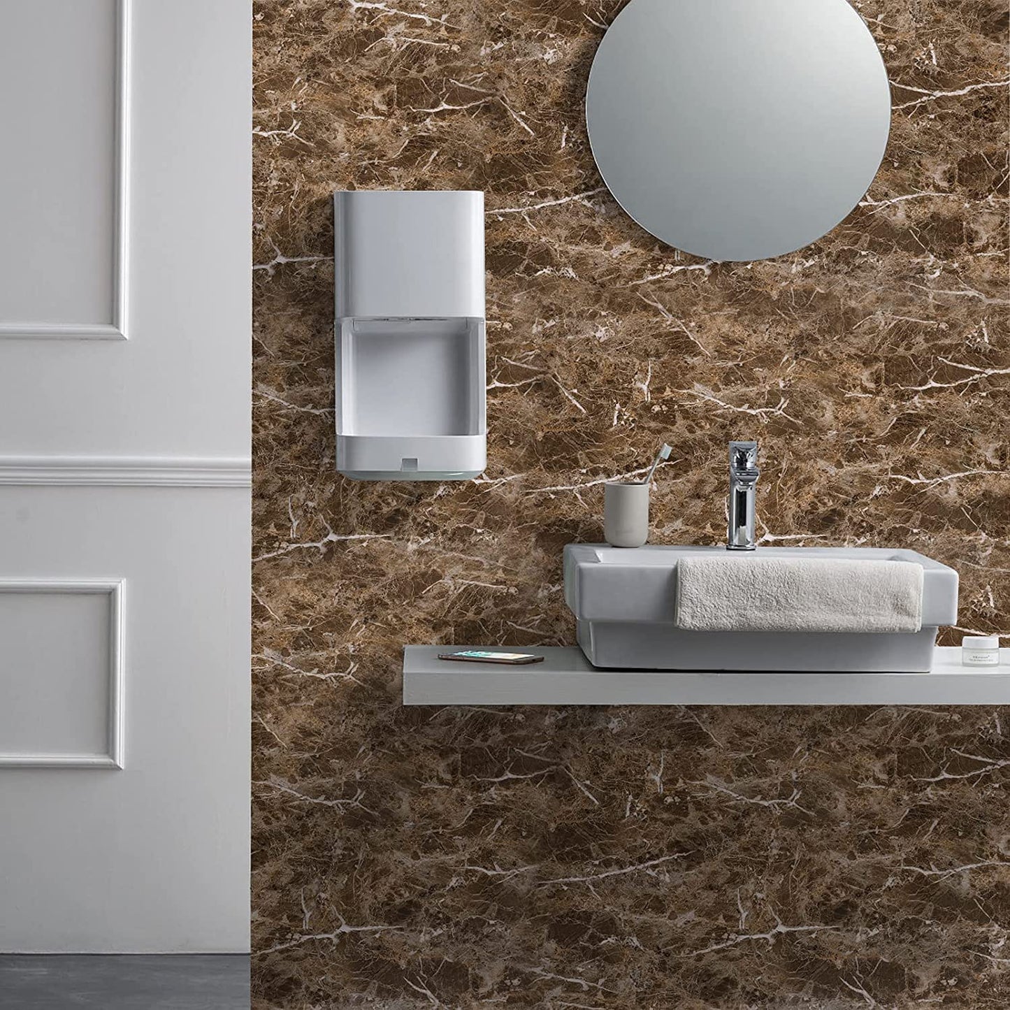 Brown Marble Wallpaper – Luxury Stone Finish