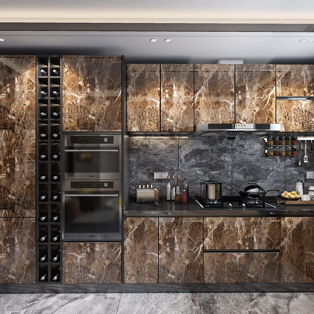 Brown Marble Wallpaper – Luxury Stone Finish
