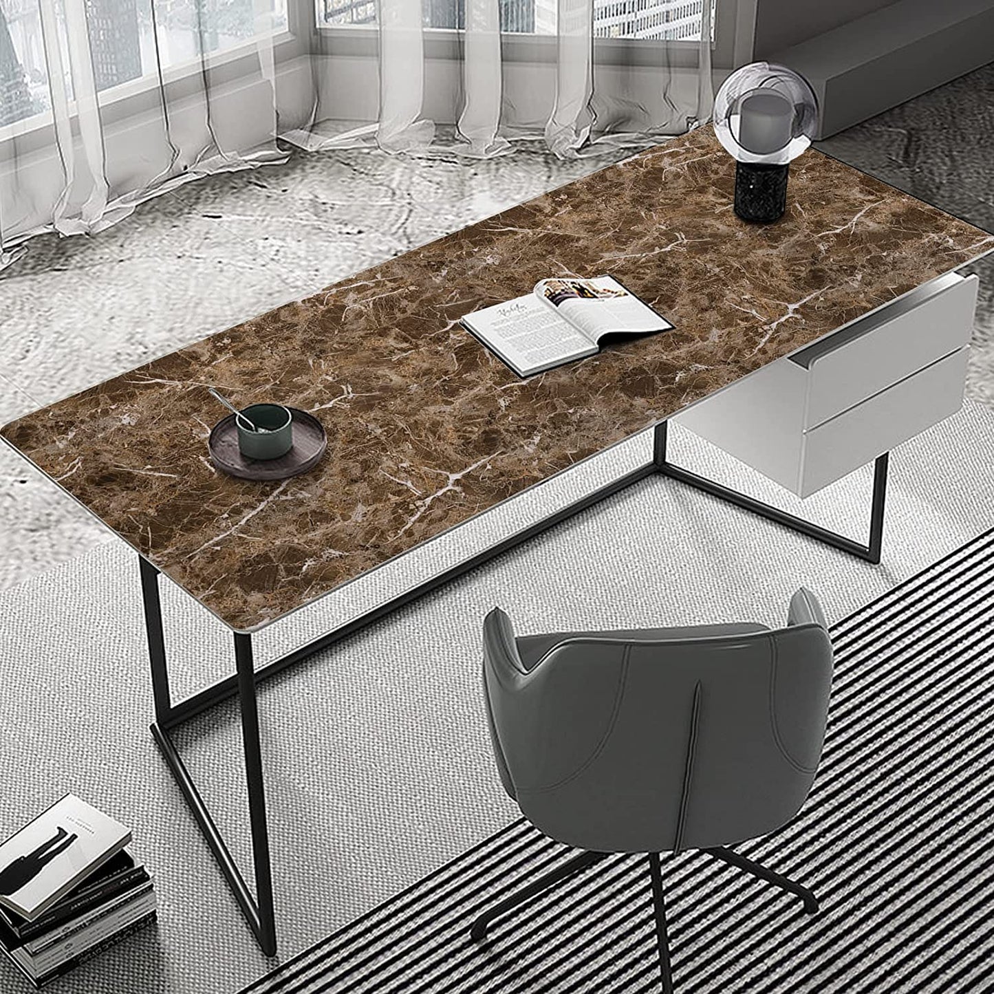 Brown Marble Wallpaper – Luxury Stone Finish