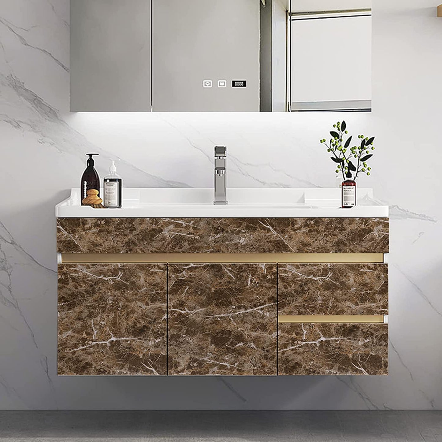 Brown Marble Wallpaper – Luxury Stone Finish