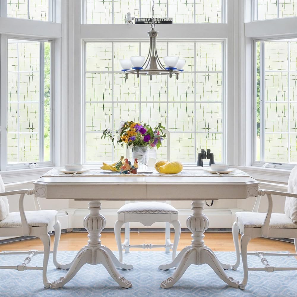 Cross Pattern Window Film – Modern Glass Privacy