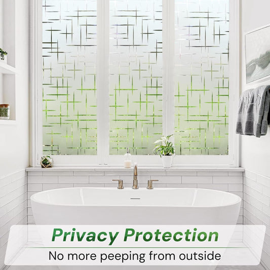 Cross Pattern Window Film – Modern Glass Privacy