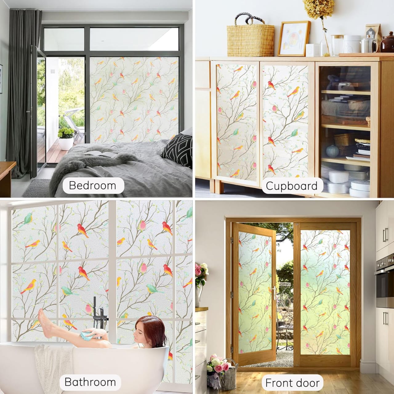 Bird Pattern Window Film – Privacy Glass Décor