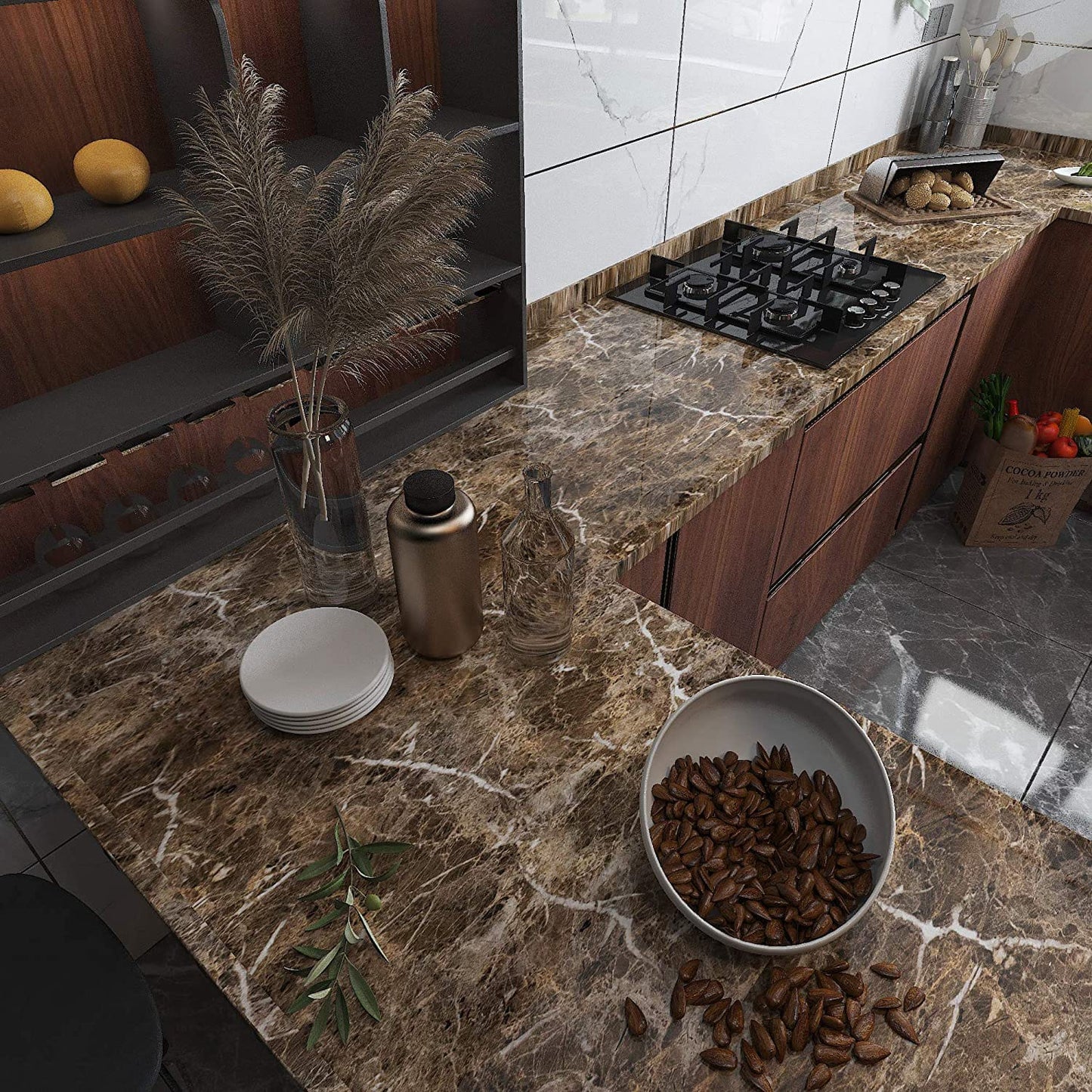Brown Marble Wallpaper – Luxury Stone Finish