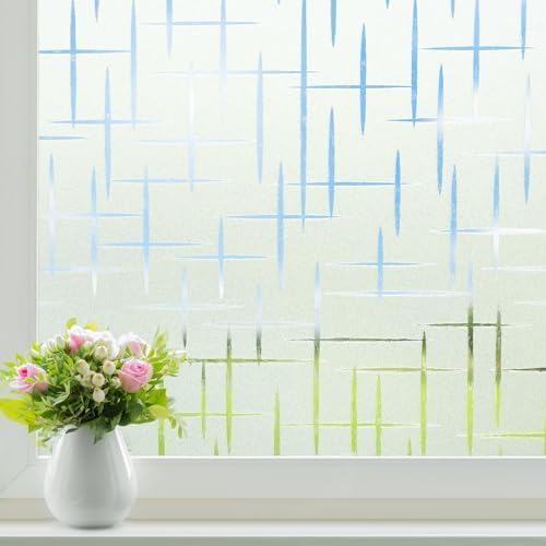 Cross Pattern Window Film – Modern Glass Privacy