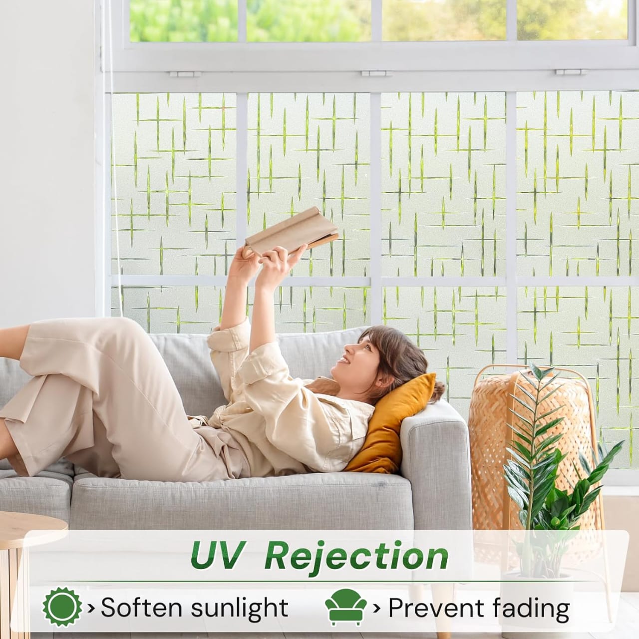 Cross Pattern Window Film – Modern Glass Privacy