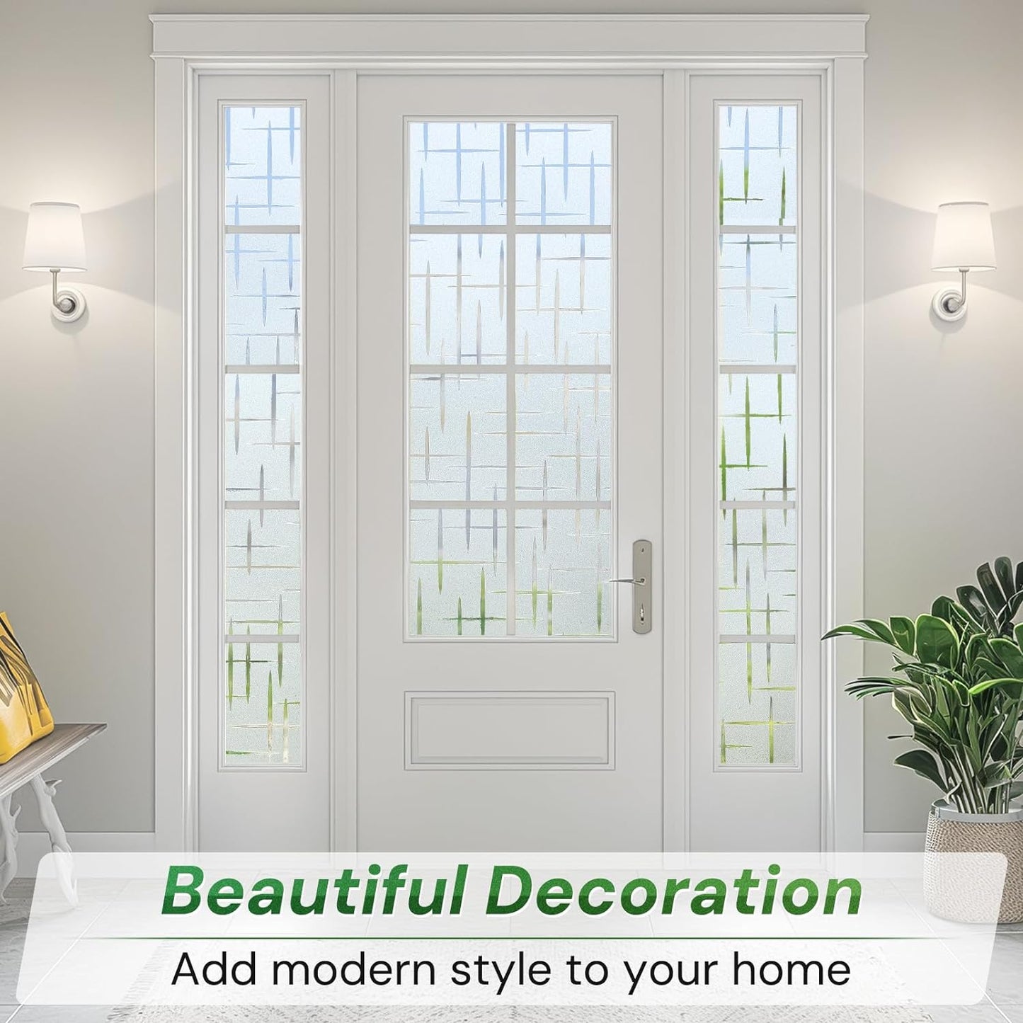 Cross Pattern Window Film – Modern Glass Privacy