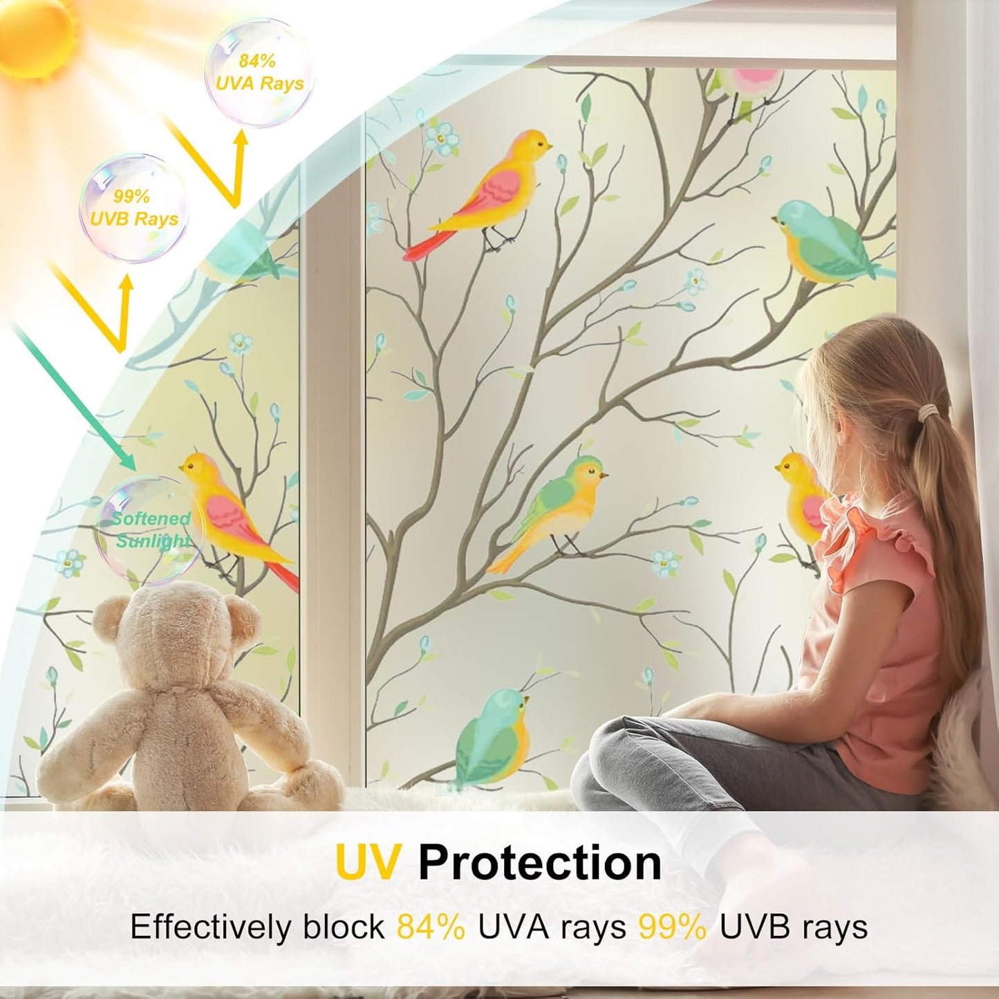 Bird Pattern Window Film – Privacy Glass Décor