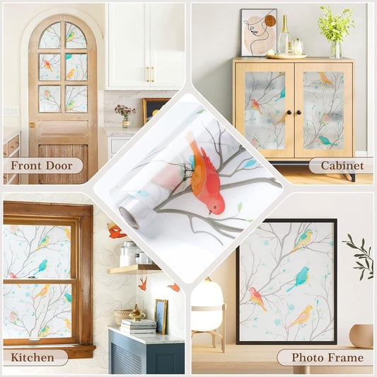 Bird Pattern Window Film – Privacy Glass Décor