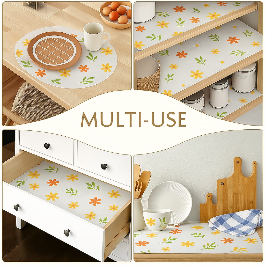 Florat Mat – Waterproof, Anti-Slip, Easy-to-Clean Drawer & Shelf Liner